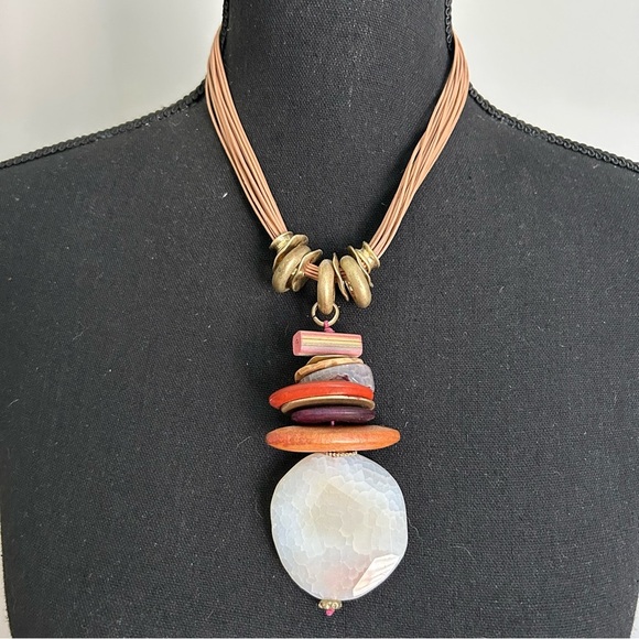 Chico’s Multicolor Pendant Necklace - Picture 1 of 4